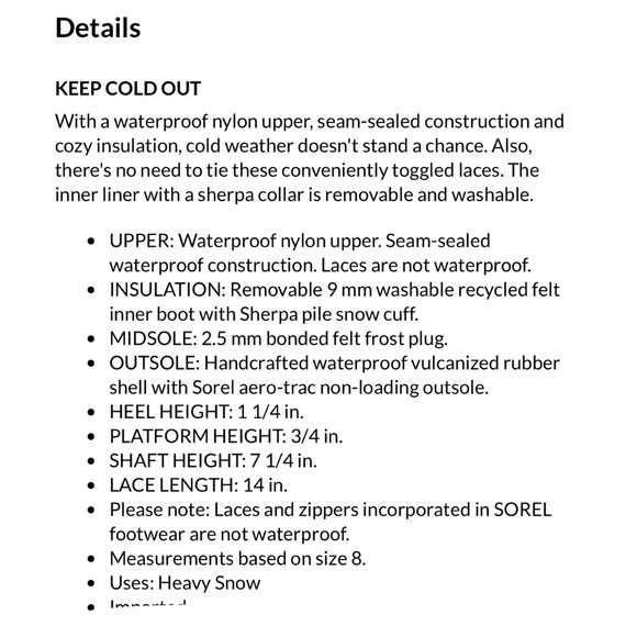 SOREL kids iris plum purple black yoot pac nylon rubber fur trim snow boots - Picture 11 of 11